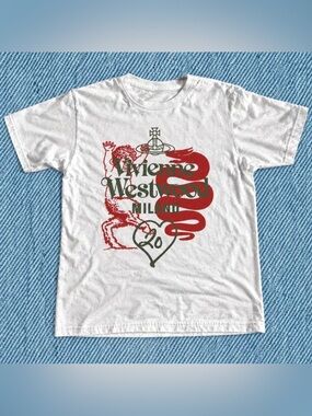 Gildan Vivienne Westwood Inspired Graphic T-Shirt White For Unisex